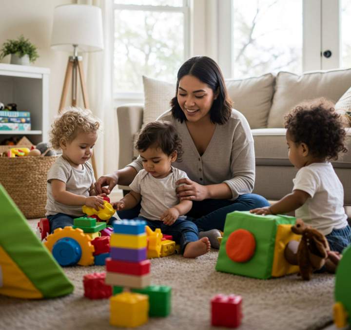 Garde d'enfants de plus de 3 ans, fiable et sécurisée.